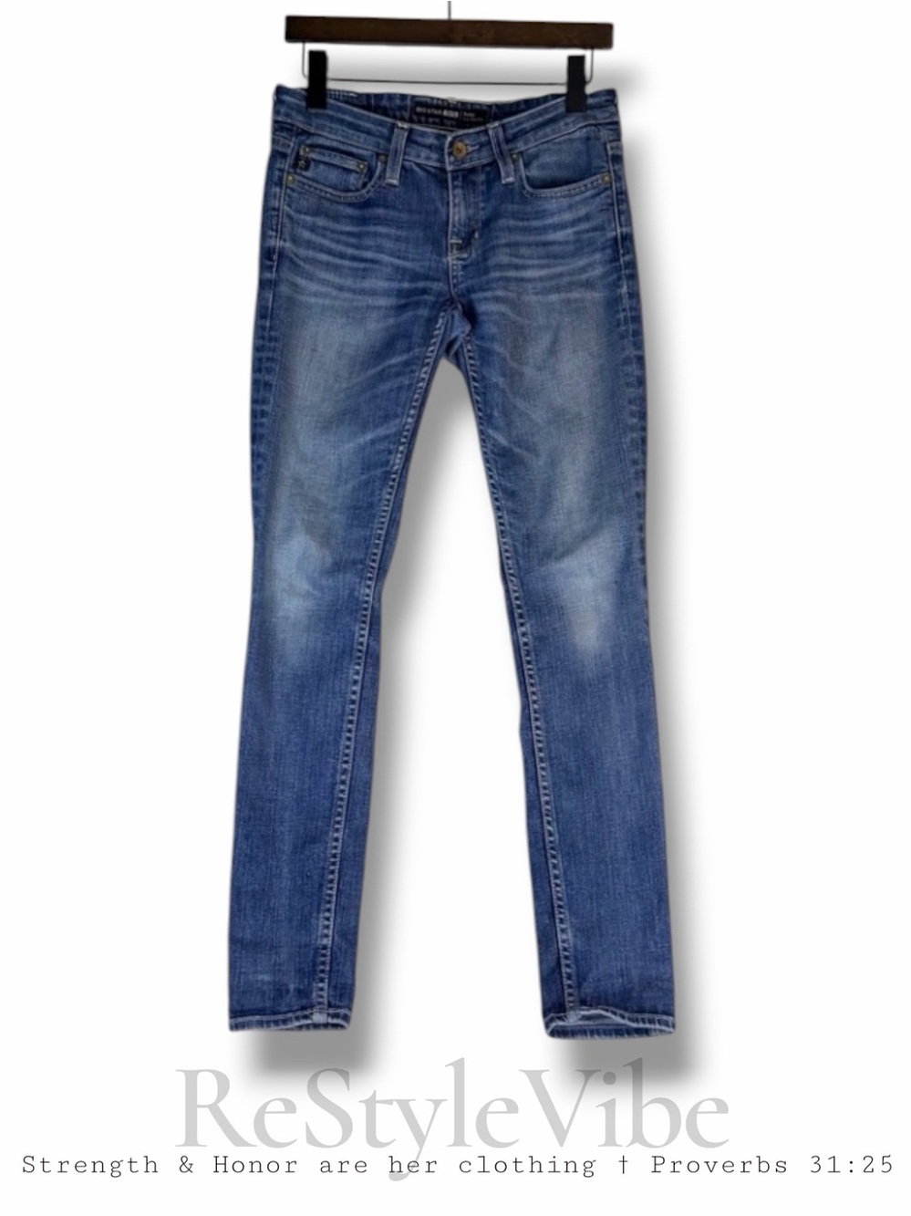 BIG STAR Women’s Size 26 Denim Jeans Remy Low Rise Fit Skinny Stretch Style